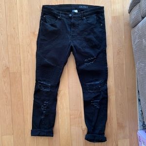 Men’s Black Ripped Skinny Jeans